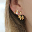 Petit Ile De L'Amour with Stones Earring - Light Pink Sorbet