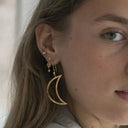 Big Bella Moon with Stones Earring