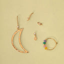 Big Bella Moon with Stones Earring