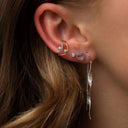 Petit Open Love Heart Earring Silver - Single
