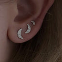 Petit Bella Moon Earring Silver - Single