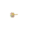 Love Heart Clover Enamel Earring - Single
