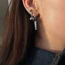 Three Pearl Berries Earring Silver - Single