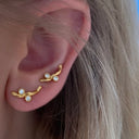 Flow Earring with Two Stones
