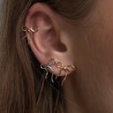 Flow Bow Earring Silver - Single