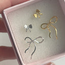 Flow Bow Earring Silver - Single