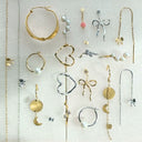 Petit Bow Double Chain Earring - Single