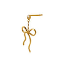 Dangling Flow Bow Earring - Single