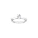 LUXURY Classic rund 14kt. hvidguldsring m. Lab. G. dia. 1,0ct TW/VS2