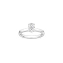 LUXURY Classic oval 14kt. hvidguld m. Lab. G. dia. 1,0ct TW/VS2