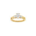 LUXURY Classic oval 14kt. guldsring m. Lab. G. dia. 1,33ct TW/VS2