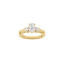 LUXURY Classic oval 14kt. guldsring m. Lab. G. dia. 1,33ct TW/VS2