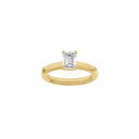 LUXURY Classic firkant 14kt. guldsring m. Lab. G. dia. 1,0ct TW/VS2