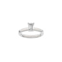LUXURY Classic firkant 14kt. hvidguldsring m. Lab. G. dia. 1,0ct TW/VS2