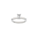 LUXURY Classic firkant 14kt. hvidguldsring m. Lab. G. dia. 1,0ct TW/VS2