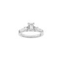 LUXURY Classic firkant 14kt. hvidguldsring m. Lab. G. dia. 1,33ct TW/VS2