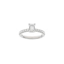 LUXURY Classic firkant 14kt. hvidguldsring m. Lab. G. dia. 1,4ct TW/VS2