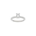 LUXURY Classic firkant 14kt. hvidguldsring m. Lab. G. dia. 1,4ct TW/VS2