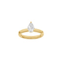 LUXURY Classic dråbe 14kt. guldsring m. Lab. G. dia. 1,0ct TW/VS2
