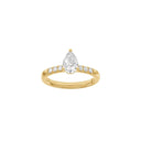 LUXURY Classic dråbe 14kt. guldsring m. Lab. G. dia. 1,2ct TW/VS2