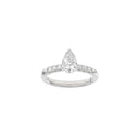 LUXURY Classic dråbe 14kt. hvidguldsring m. Lab. G. dia. 1,2ct TW/VS2