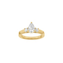 LUXURY Classic dråbe 14kt. guldsring m. Lab. G. dia. 1,33ct TW/VS2