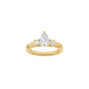 LUXURY Classic dråbe 14kt. guldsring m. Lab. G. dia. 1,33ct TW/VS2