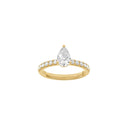 LUXURY Classic dråbe 14kt. guldsring m. Lab. G. dia. 1,4ct TW/VS2