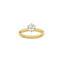 LUXURY Modern rund 14kt. guldsring m. Lab. G. dia. 1,0ct TW/VS2