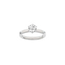 LUXURY Modern rund 14kt. hvidguldsring m. Lab. G. dia. 1,0ct TW/VS2