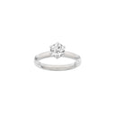 LUXURY Modern rund 14kt. hvidguldsring m. Lab. G. dia. 1,0ct TW/VS2