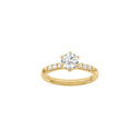 LUXURY Modern rund 14kt. guldsring m. Lab. G. dia. 1,33ct TW/VS2