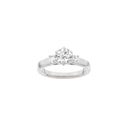 LUXURY Modern rund 14kt. hvidguldsring m. Lab. G. dia. 1,33ct TW/VS2