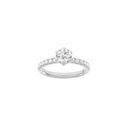 LUXURY Modern rund 14kt. hvidguldsring m. Lab. G. dia. 1,4ct TW/VS2