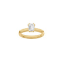 LUXURY Modern firkant 14kt. guldsring m. Lab. G. dia. 1,0ct TW/VS2