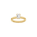 LUXURY Modern oval 14kt. guldsring m. Lab. G. dia. 1,0ct TW/VS2