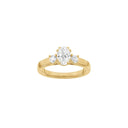 LUXURY Modern oval 14kt. guldsring m. Lab. G. dia. 1,33ct TW/VS2