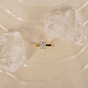 LUXURY Modern firkant 14kt. guldsring m. Lab. G. dia. 1,0ct TW/VS2