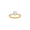 LUXURY Modern firkant 14kt. guldsring m. Lab. G. dia. 1,2ct TW/VS2