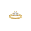 LUXURY Modern firkant 14kt. guldsring m. Lab. G. dia. 1,33ct TW/VS2