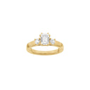 LUXURY Modern firkant 14kt. guldsring m. Lab. G. dia. 1,33ct TW/VS2