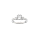LUXURY Modern firkant 14kt. hvidguldsring m. Lab. G. dia. 1,33ct TW/VS2