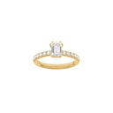 LUXURY Modern firkant 14kt. guldsring m. Lab. G. dia. 1,4ct TW/VS2