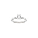 LUXURY Modern firkant 14kt. hvidguldsring m. Lab. G. dia. 1,4ct TW/VS2