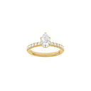 LUXURY Modern dråbe 14kt. guldsring m. Lab. G. dia. 1,4ct TW/VS2