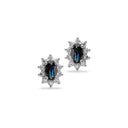 Diana ørepynt roset 0,20 H-W/SI-safir 14 kt.