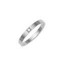 Alliancering i 14 karat hvidguld med 1-7 x 0,02 ct. diamanter