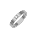 Alliancering i 14 karat hvidguld med 1-7 x 0,11 ct. diamanter