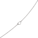 Sølv armbånd rhodineret  hjerte på kæde med tekst "LOVE".  Længde 17+4 cm.