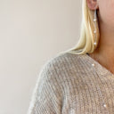 Ørekæder perle  6 mm  sølv